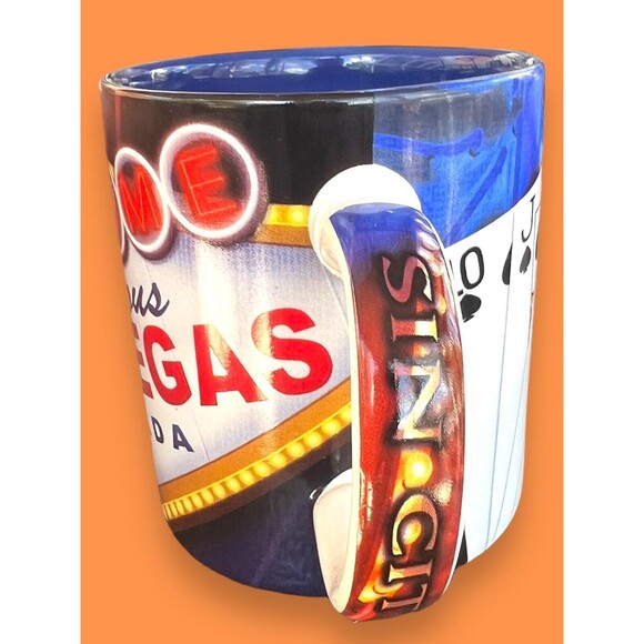 Welcome To Fabulous Las Vegas Sin City Nevada Coffee Cup Souvenir Mug Cards Sign - Picture 3 of 8